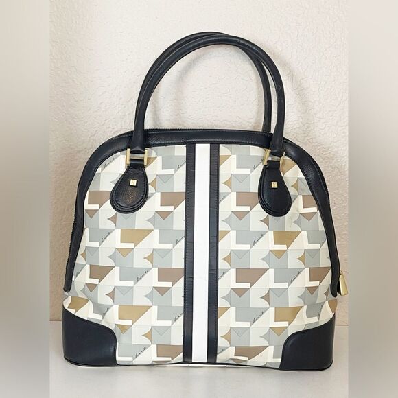 L.A.M.B. by Gwen Stefani Y2K Marsala Cambridge bowling bag style handbag - Picture 6 of 16